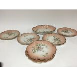 A late Victorian Limoges porcelain dessert set dec
