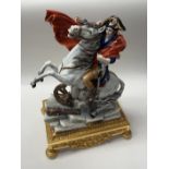 A large Capodimonte porcelain figure of Napoleon o