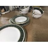 A Royal Doulton Vanborough dinner service includin