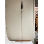 Zulu stabbing spear with iron tip, overall good co