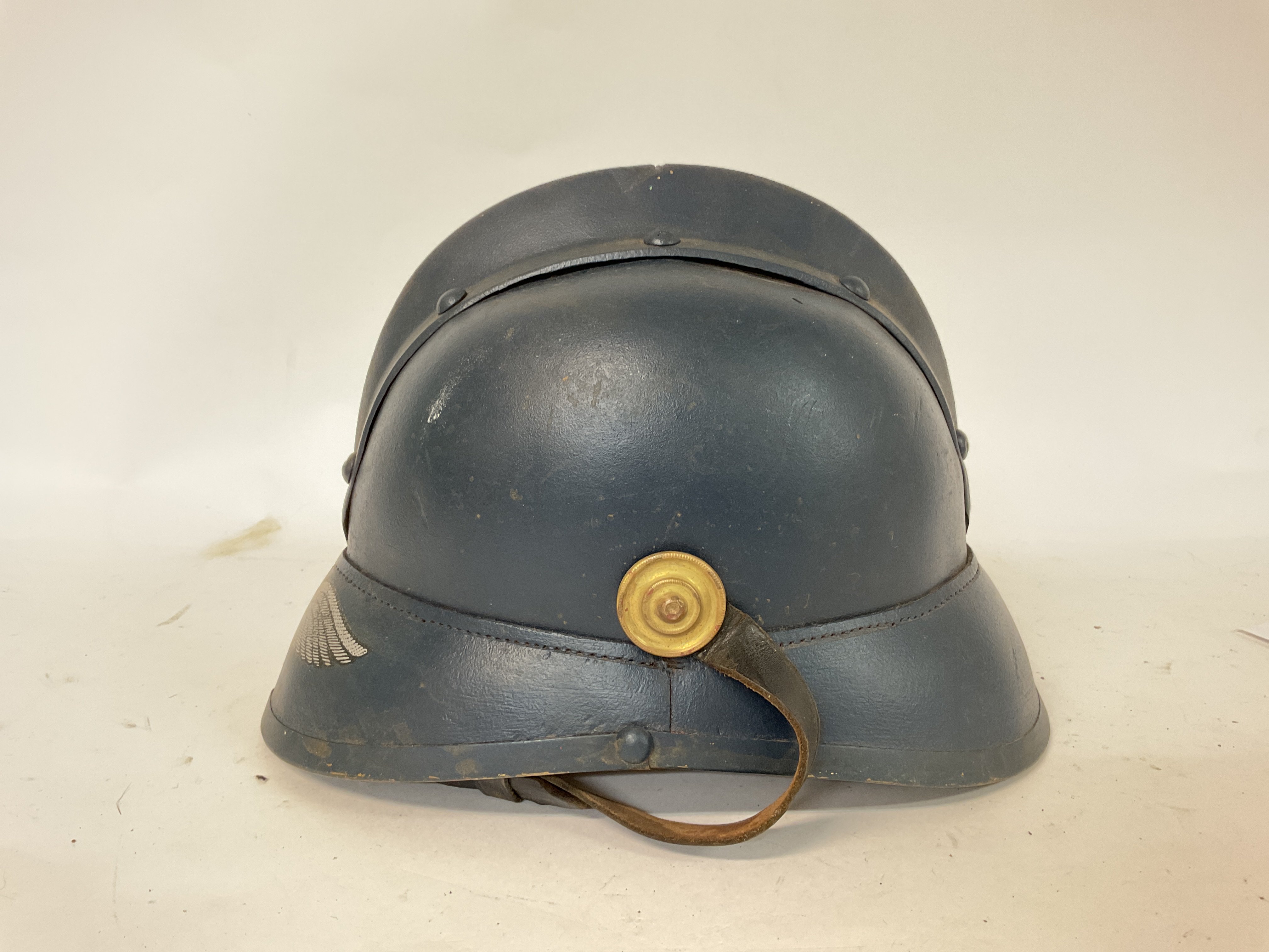 WW2 German 1930's Firemans Helmet. Used as an air - Bild 2 aus 3