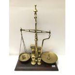 A large Victorian W.Parry & Co. brass scale and we