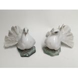 A pair of Rosenthall porcelain pigeons.