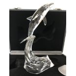 A Boxed and cased Swarovski Crystal Giants Dolphin