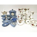 A collection of Wedgwood Jasper ware and Royal Alb