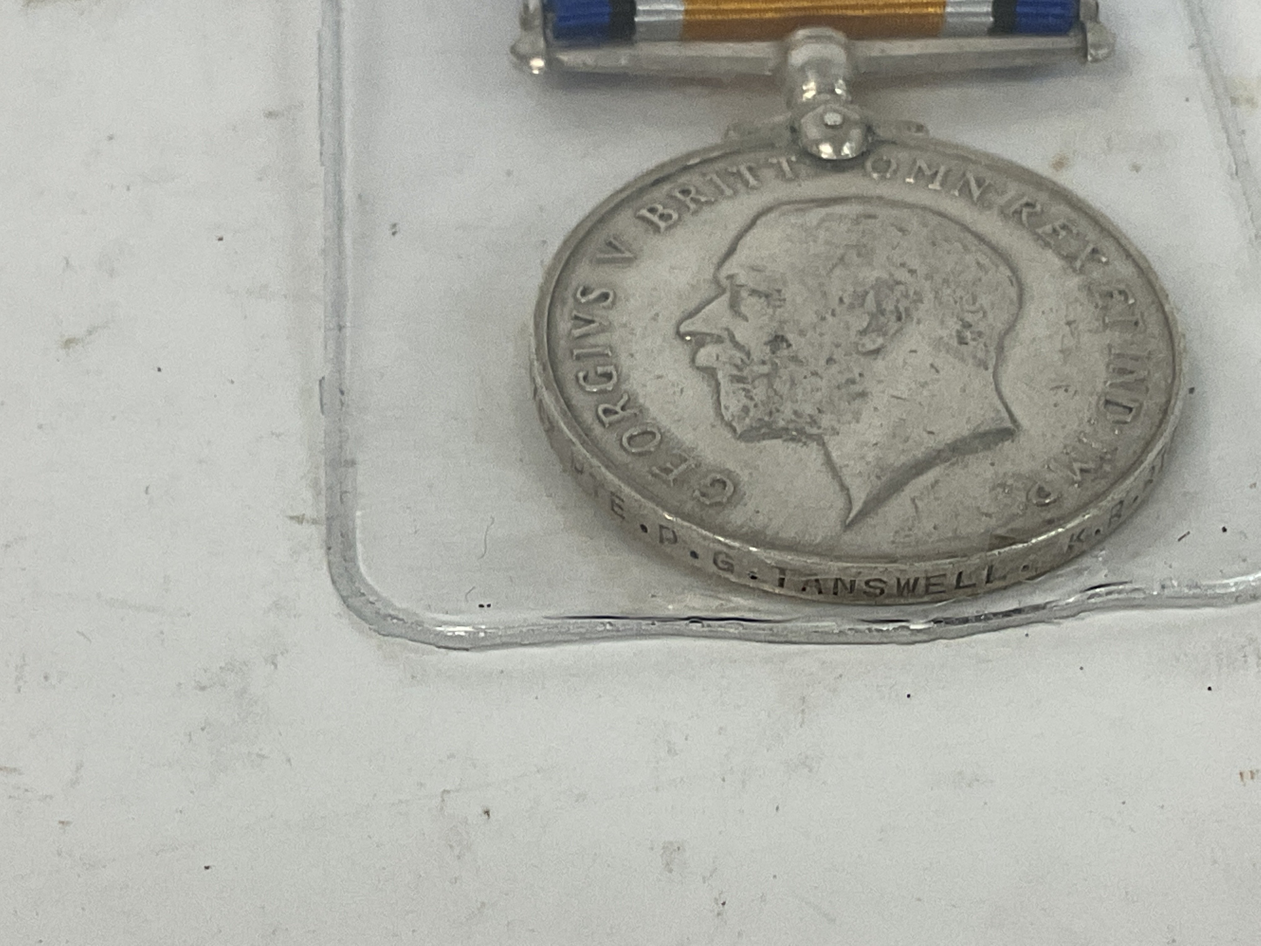 WW1 Medal Trio & Death Plaque to P.G. Tanswell who - Image 2 of 2