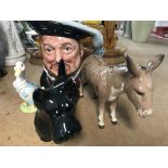 A Collection of ceramics including Beswick donkey