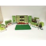 Vintage Subbuteo table soccer play set featuring o