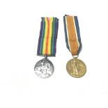 Two First World War medals awarded to PTE A E Mann