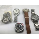 A collection of gents watches sold as seen.
