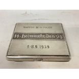 3rd Reich .800 Silver Cigarette Case SS - Helmwehr