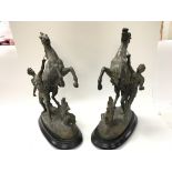 Pair of Marley horse figurines