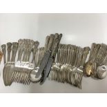 A collection of silver plated Kings Pattern cutler