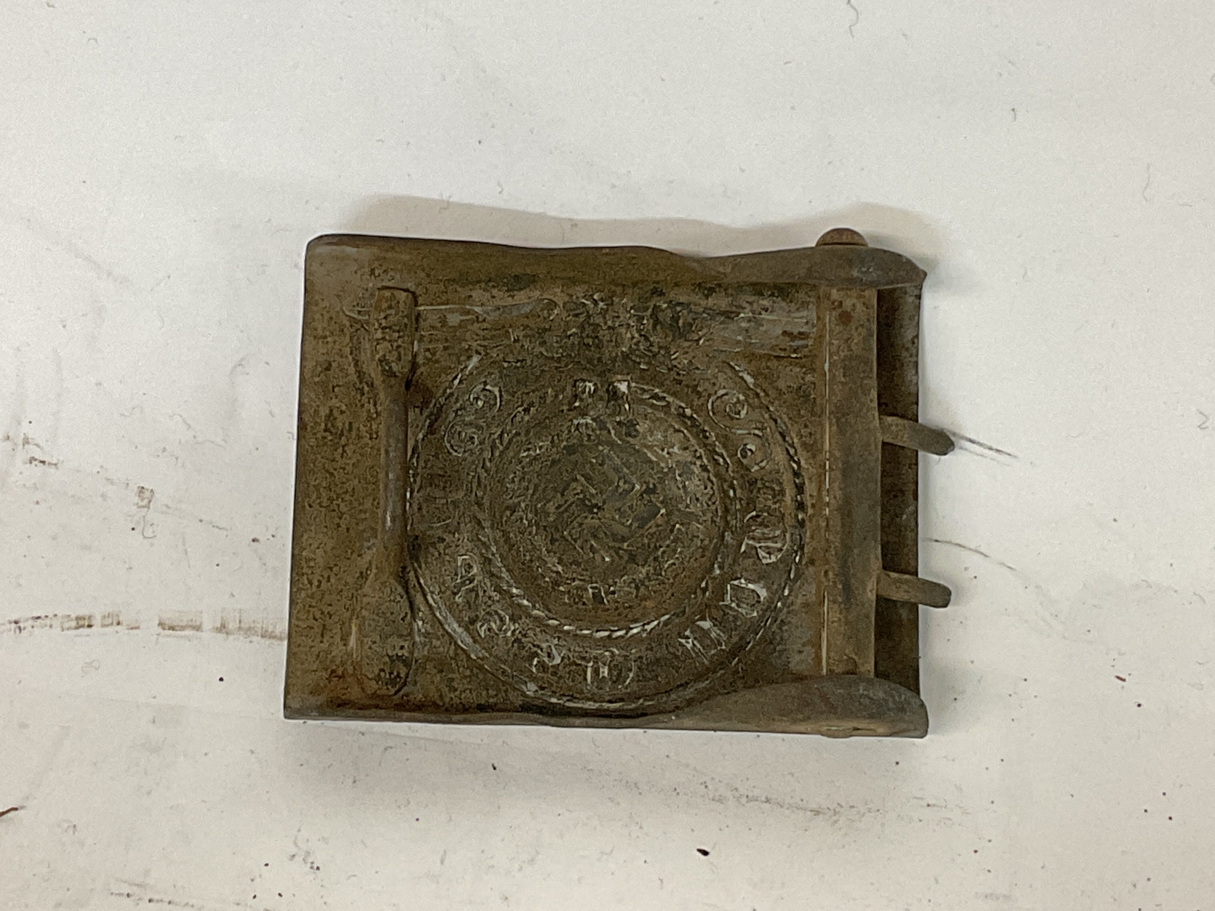 3rd Reich Gau Essen Allgeimeine SS Buckle. Heavy g - Bild 2 aus 2