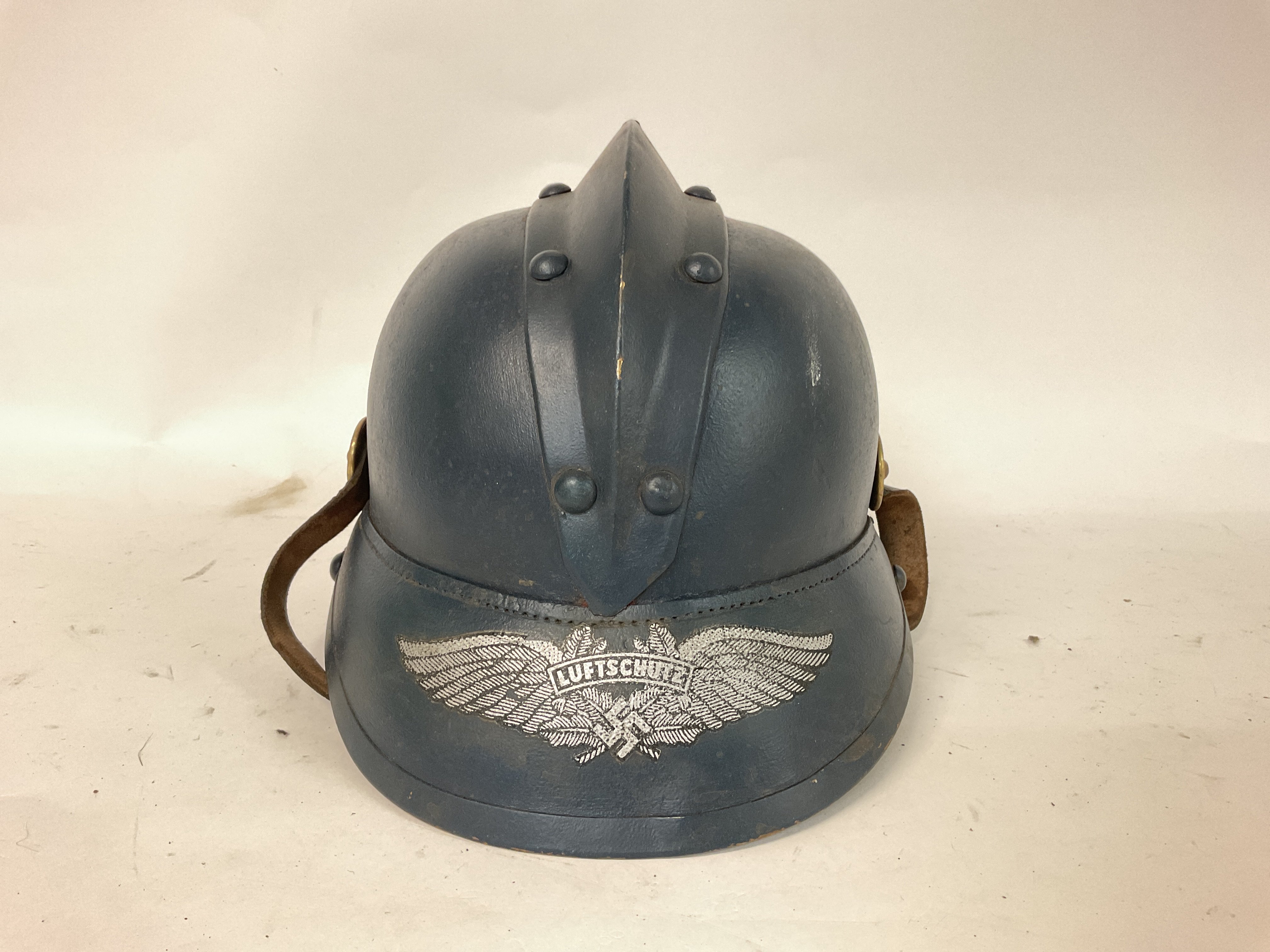 WW2 German 1930's Firemans Helmet. Used as an air