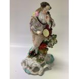 A 19th Century Derby porcelain figure, some damage