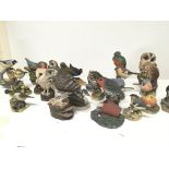 A collection of Arden sculptures of birds British
