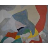 John P Busby (b1928) oil on canvas abstract 'Sky Canticle 1', signed and dated 66 lower left, with