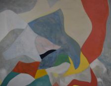 John P Busby (b1928) oil on canvas abstract 'Sky Canticle 1', signed and dated 66 lower left, with