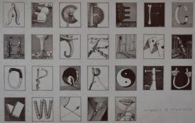 Anthony Earnshaw signed limited edition (1/30) print  'Secret Alphabet no. 5', signed and dated