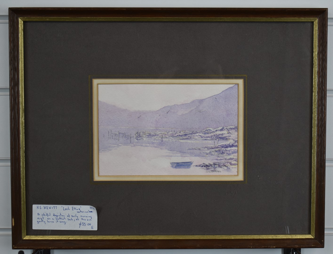 Three watercolour landscapes comprising K.S. Hewitt Loch Etive 12.5 x 19cm, Roy Preston winter - Image 7 of 18