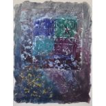 Signed limited edition abstract print Axiom, (19/250), indistinctly signed lower right, 67 x 50cm,