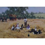 David Shepherd signed limited edition (241/850) print The Lunchbreak, 56 x 76cm, in gilt and