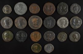 Roman Provincial coinage twenty bronze coins including Valerian I, Gallerius, Gordian II and