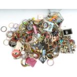 A collection of costume jewellery including bangles, bracelets, etc