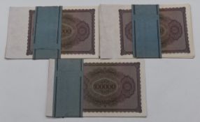 A quantity of German inflationary 100,000 RM Reichsbanknote, most near uncirculated, some