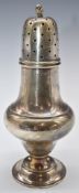 Victorian hallmarked silver pedestal sugar sifter, Birmingham 1901 maker Joseph Gloster, height