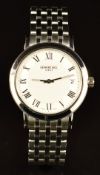 Raymond Weil gentleman’s wristwatch ref. 5593 with date aperture, luminous hands, silver Roman