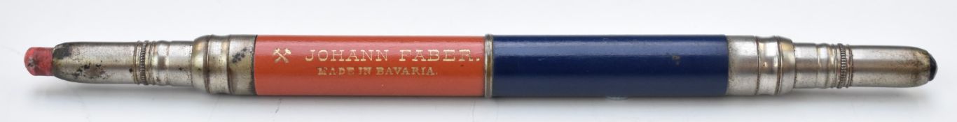 Johann Faber red and blue double ended artist's lead holder or pencil