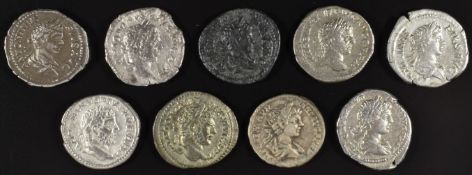 Roman Imperial coinage The Severan Dynasty AD193-235 Caracalla (193-217) nine various Denarius,