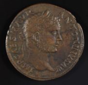 Roman Imperial coinage AD198-217 Caracalla Pisida Antioch bronze coin, obv. IMP CAES M AUR ANTONINUS