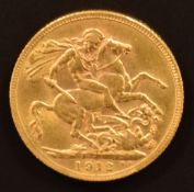 George V 1912 gold full sovereign