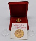Queen Elizabeth II 1980 proof gold half sovereign