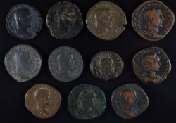 Roman Imperial coinage Military Anarchy AD235-270 eleven bronze coins to include AE as and