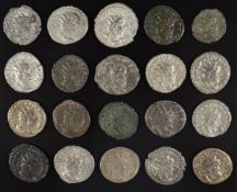 Roman Imperial coinage Military Anarchy AD235-270 Postumus twenty Antoninianus silver and silvered