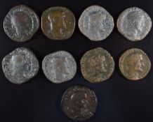 Roman Imperial coinage Military Anarchy AD235-270 Maximus I AE nine Sestertius, various reverses