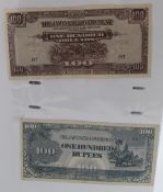 Album containing over 70 banknotes including Russian, Chinese, British, African, Belgian, German