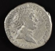 Roman Provincial coinage AD98-117 Trajan Syria Antioch silver Tetradrachm obv. laureate head, rev.