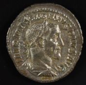 Roman Imperial coinage AD235-270 Maximus I AD235-238 silver Denarius, obv imp maximus pius aug,