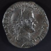 Roman Imperial coinage Military Anarchy AD235-270 Gordian III AE Sestertius obv. laureate head, rev.