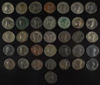 Roman Imperial coinage The Illyrian Emperors AD270-285 Aurelian thirty six bronze coins and some