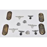 Thirteen reproduction German Nazi Third Reich metal badges including four Narvik examples