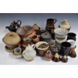 A large collection of Ninniss and other studio pottery, some dated 1960s including Winchcombe,