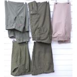 Five pairs of gentleman's trousers including Musto waterproof size M, Hoggs of Fife, moleskin