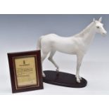 Lladro limited edition 136/1000 white horse, with certificate, H48cm