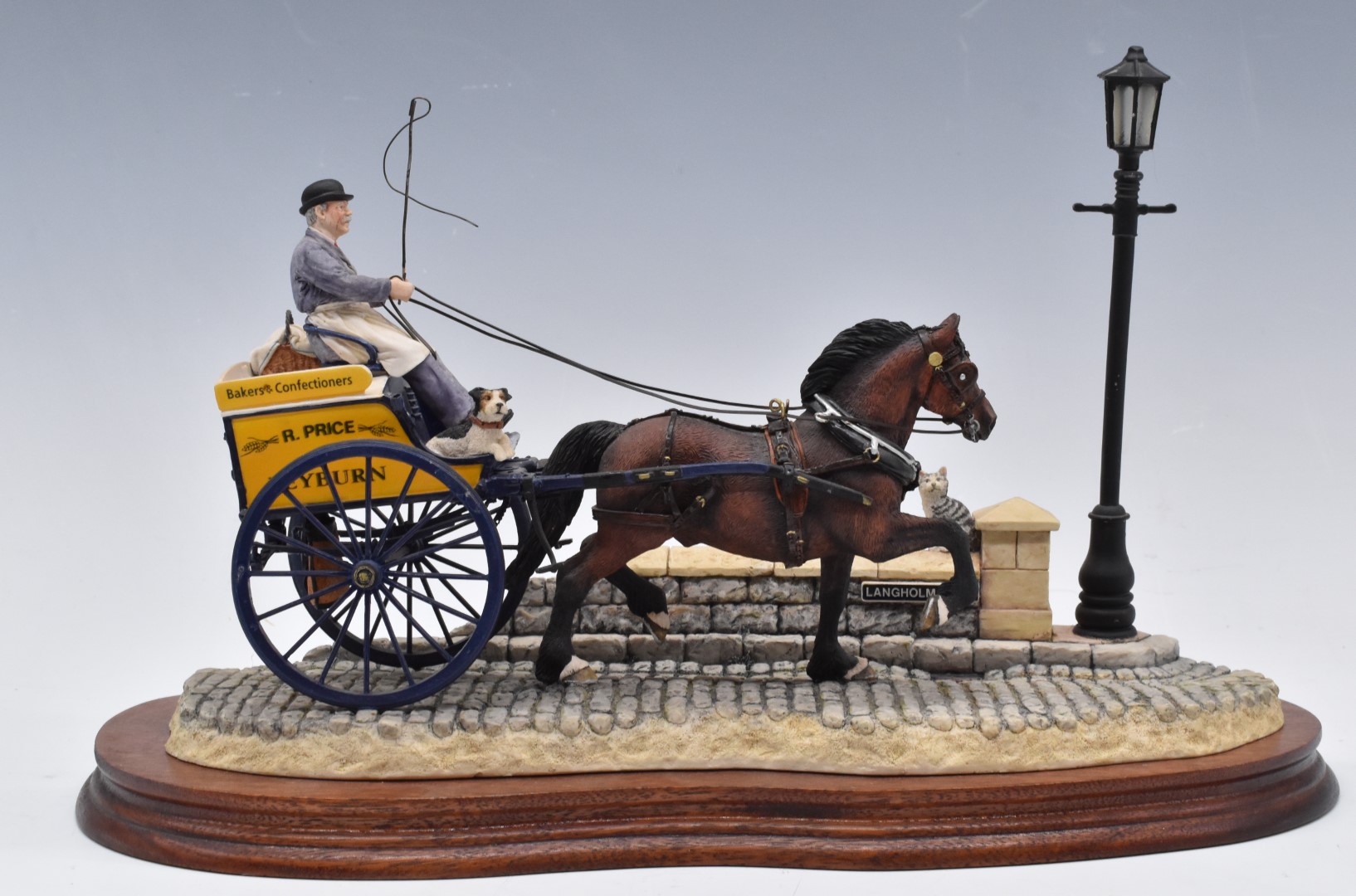 Border Fine Arts limited edition 259/1500 'R Price, Leyburn, Bakers and Confectioners' pony and trap